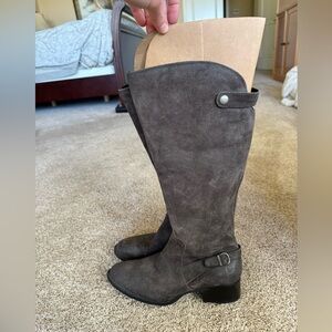 NWT Børn Cupra Dark Gray Suede Boots Regular Calf